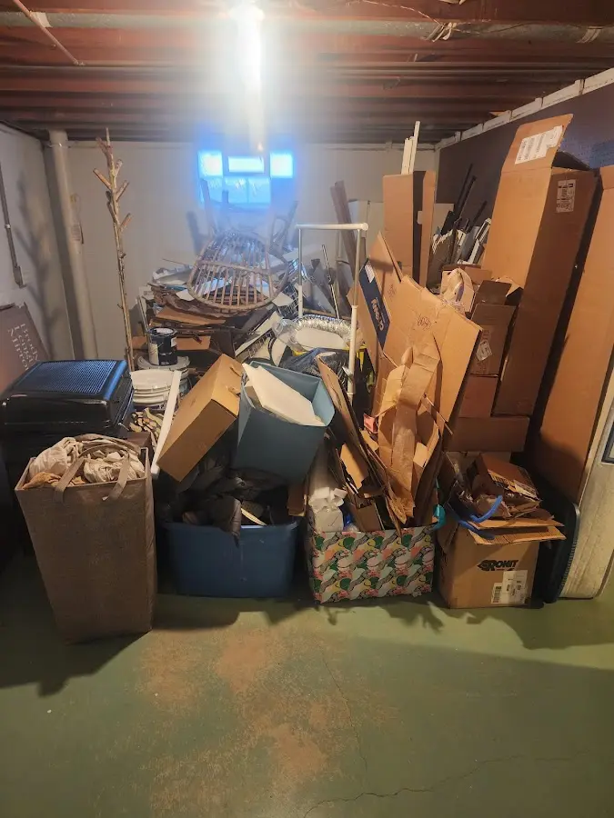 Roll-off dumpster container at job site for Yard Waste Dumpster Rental in Ridgeway